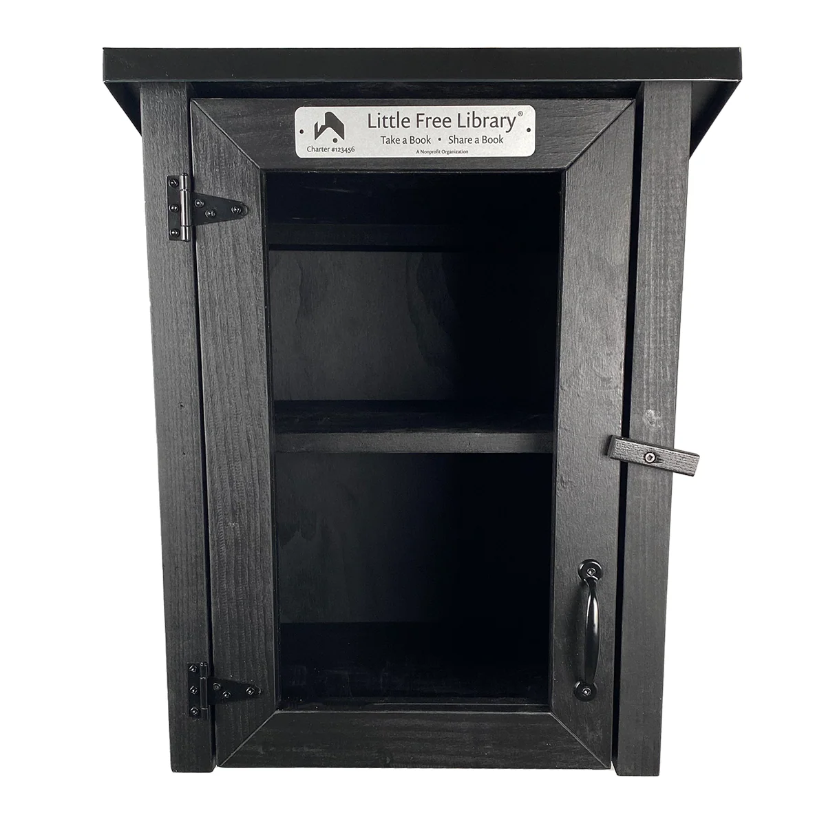 Two Story Shed Black Little Free Library - Image 9