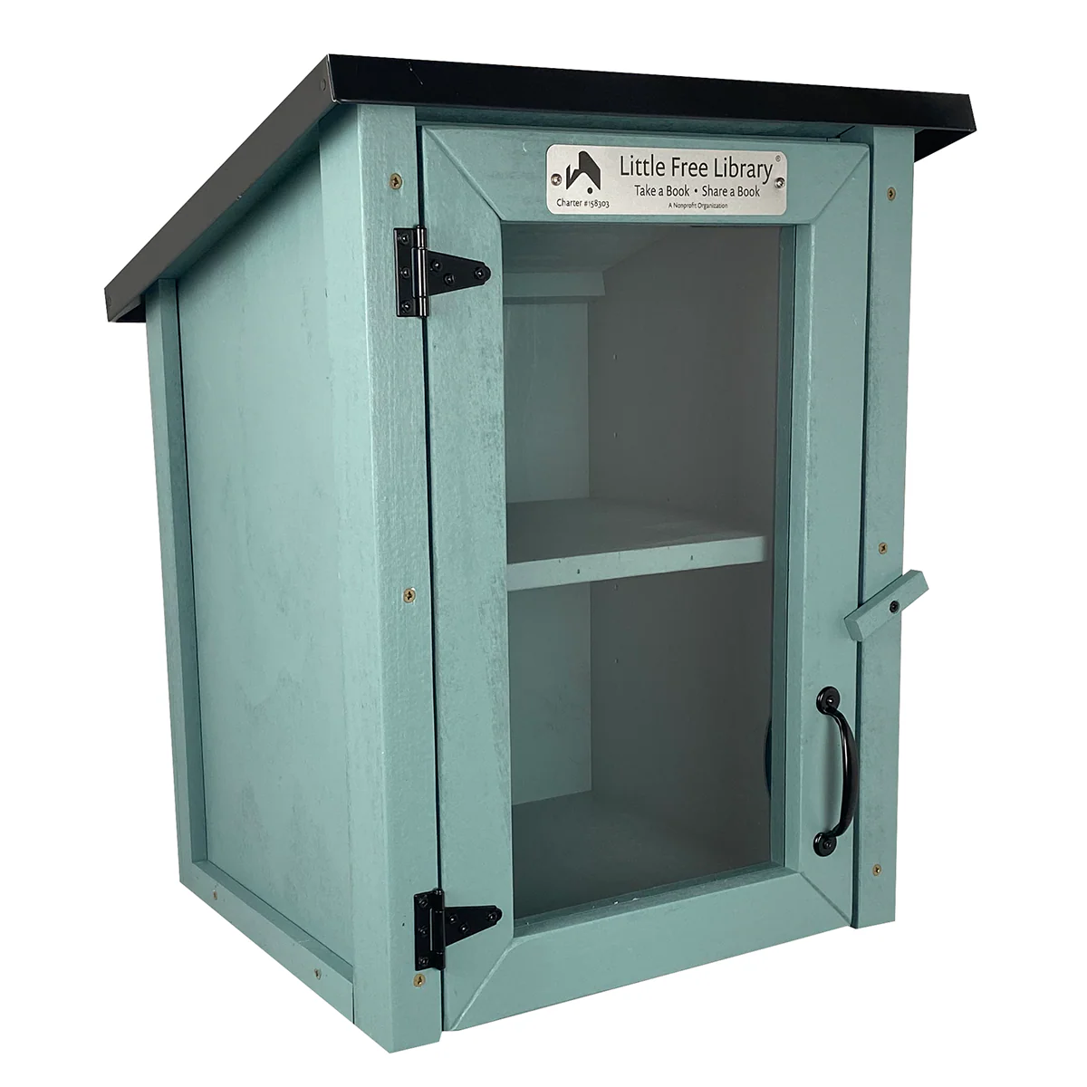 Two Story Shed Light Blue Kit Little Free Library - Image 10