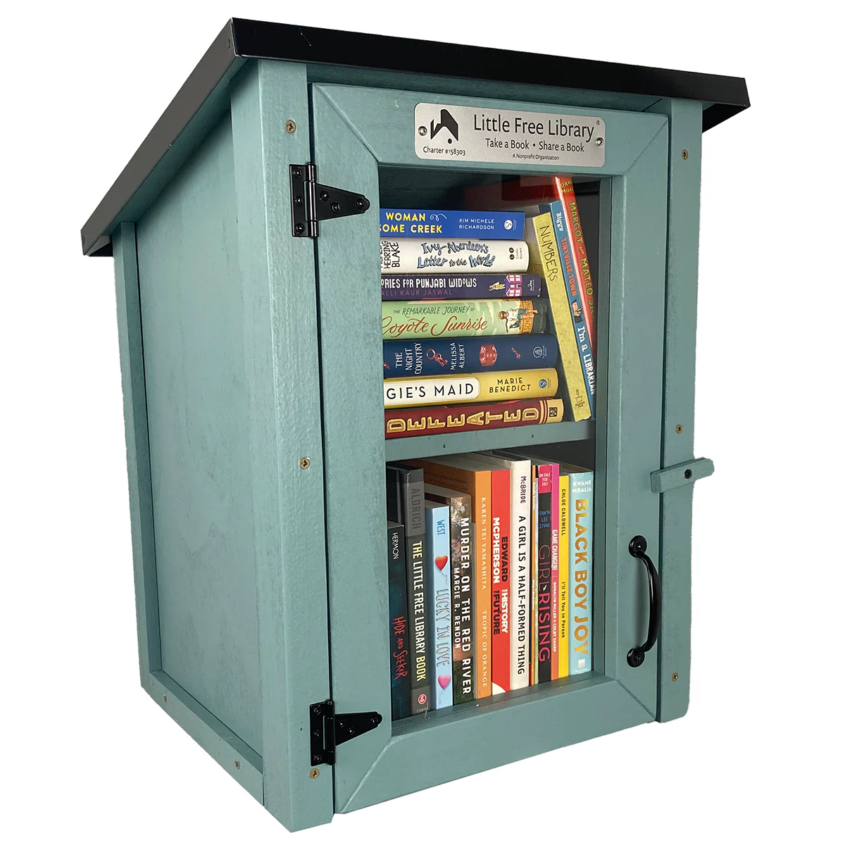 Two Story Shed Light Blue Kit Little Free Library - Image 5