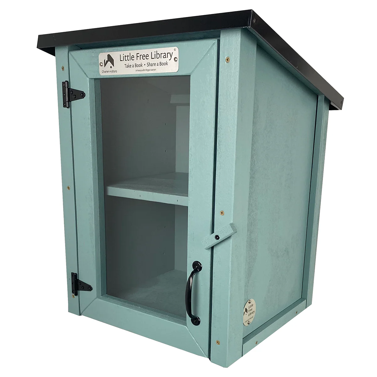 Two Story Shed Light Blue Kit Little Free Library - Image 9