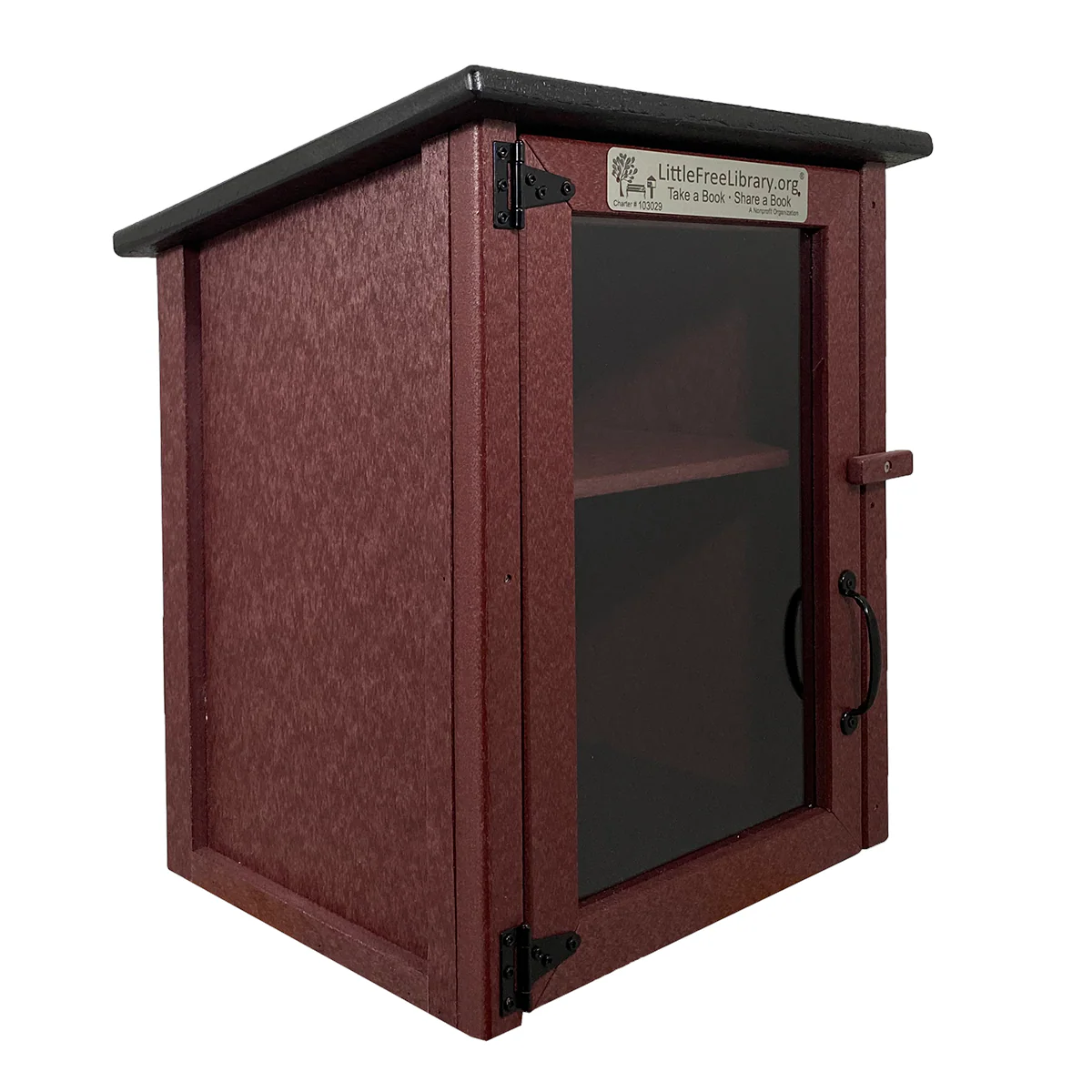 Composite Two Story Maroon Little Free Library - Image 6