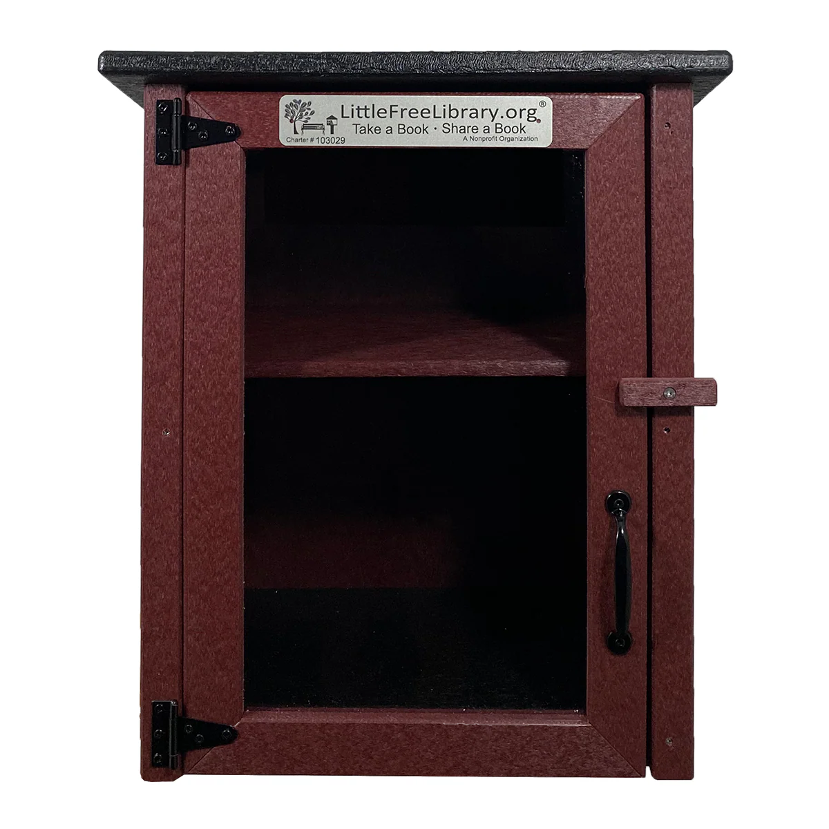 Composite Two Story Maroon Little Free Library - Image 7