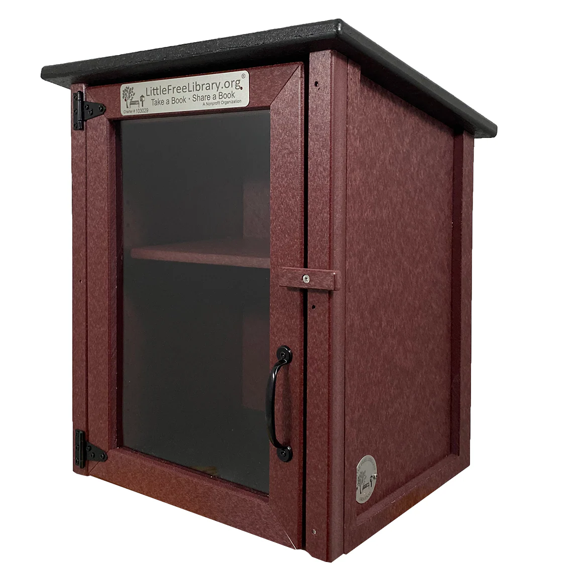 Composite Two Story Maroon Little Free Library - Image 8