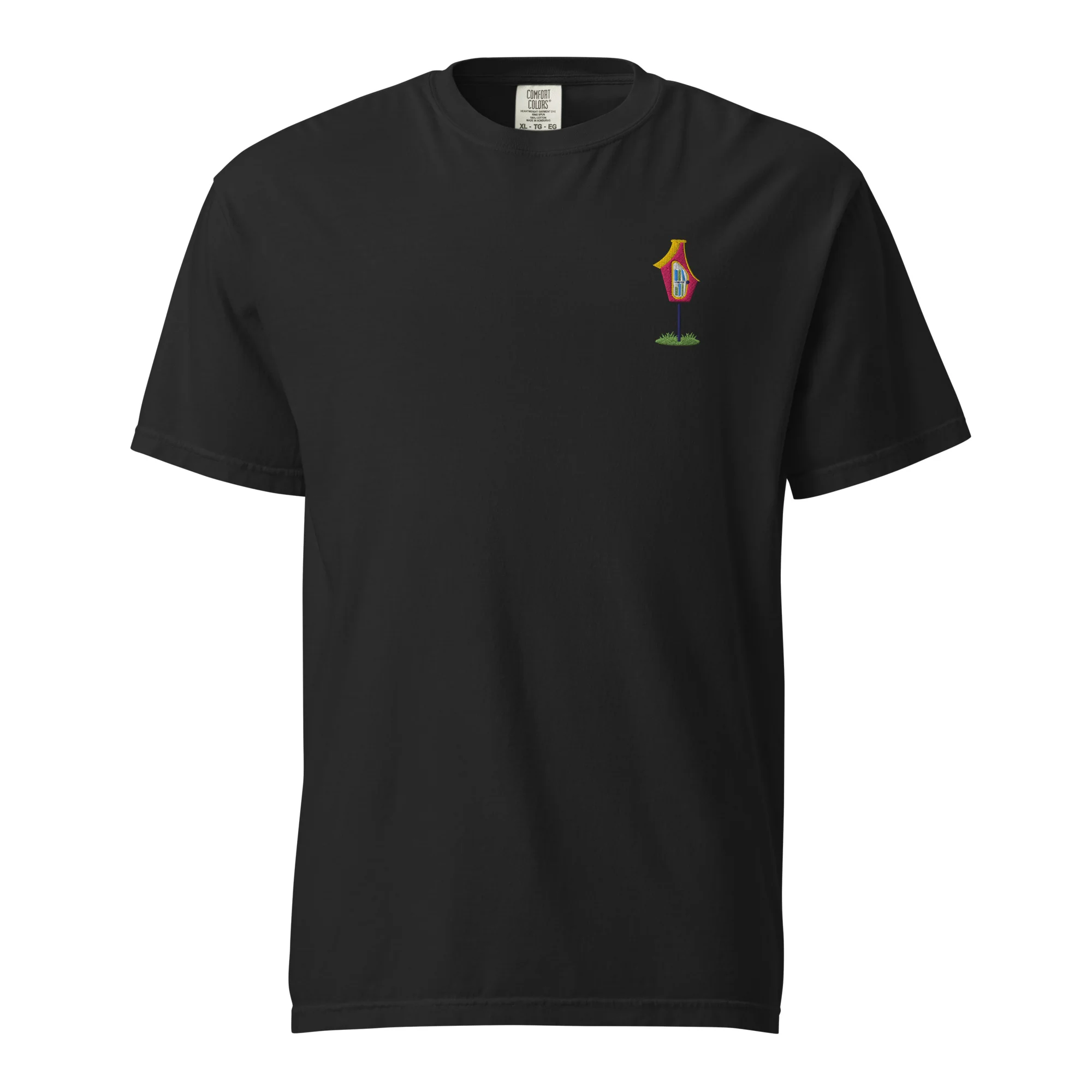Embroidered Red Library Heavyweight Tee - Image 3