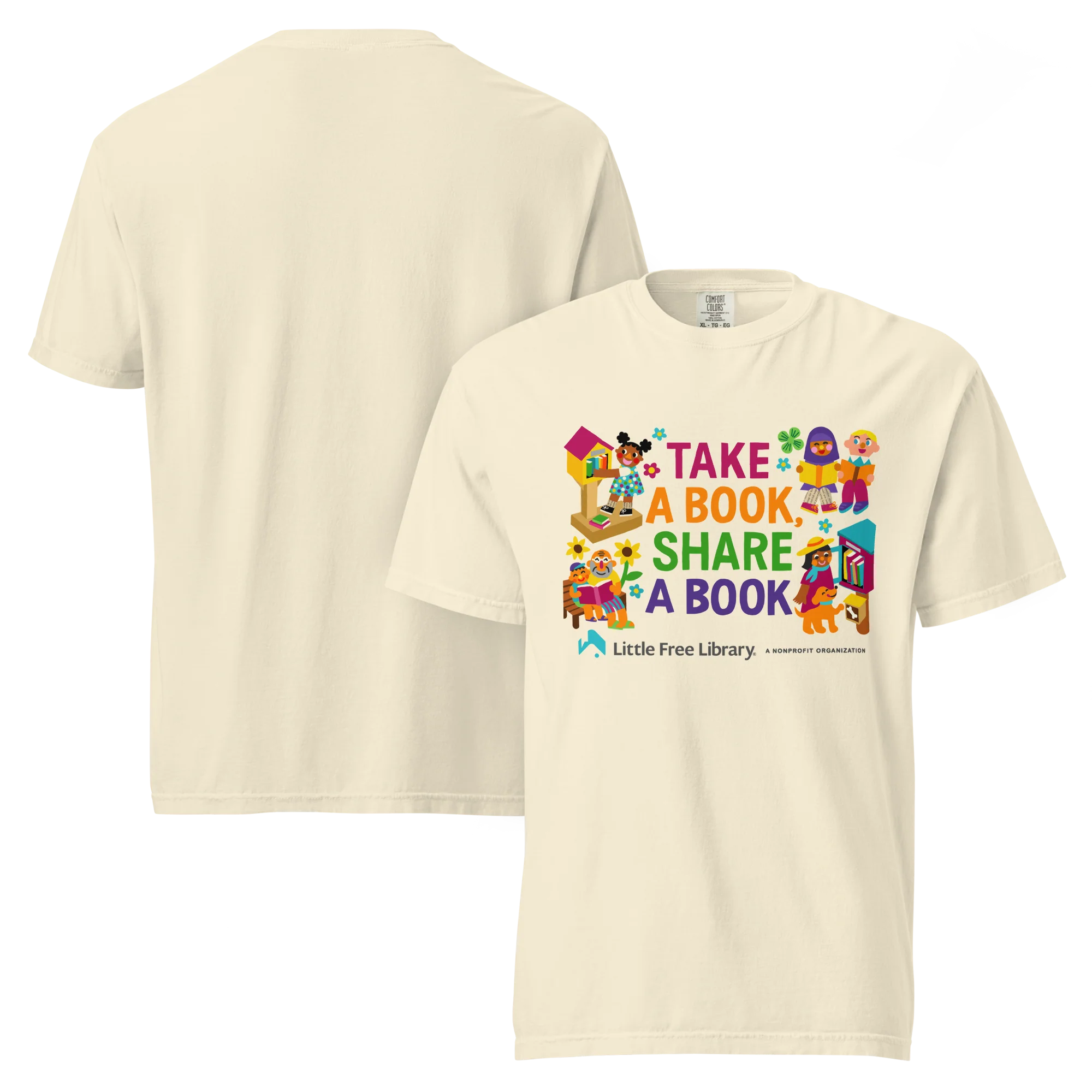 Take a Book Share a Book Tee - Image 3