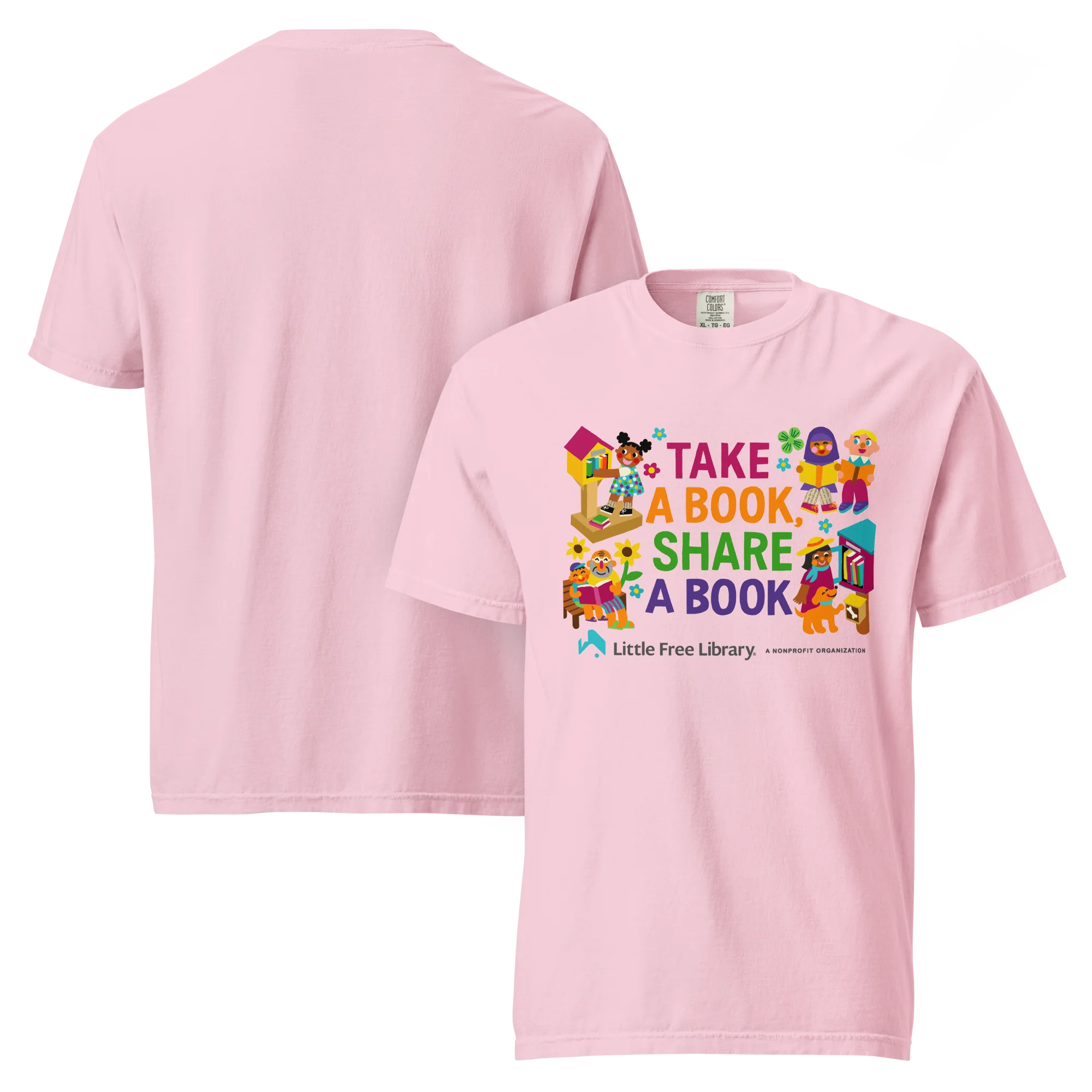 Take a Book Share a Book Tee - Image 4